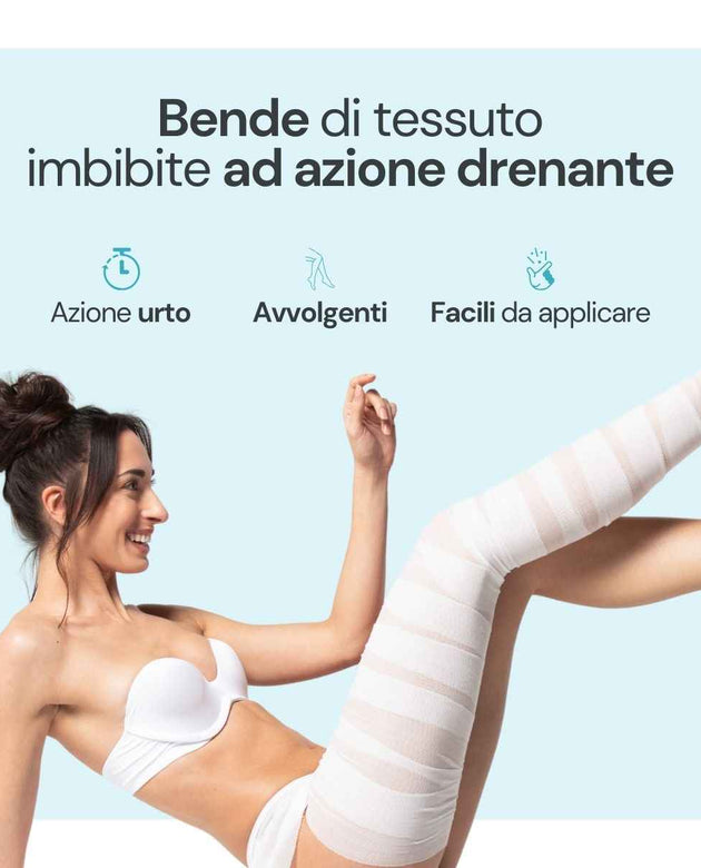 Bendaggi drenanti e detossificanti gambe